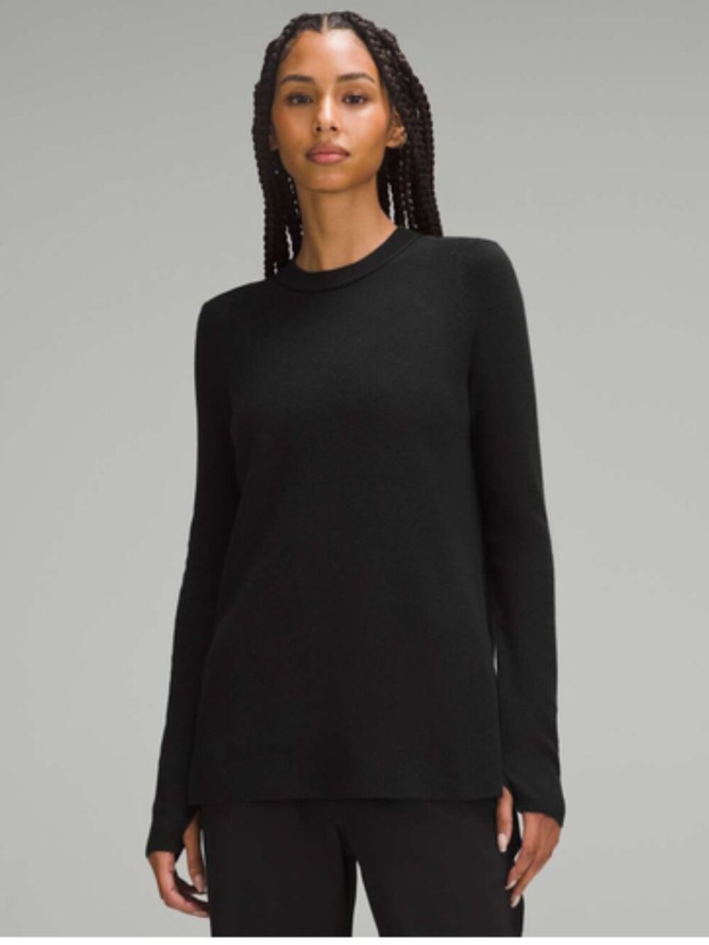 Lululemon Take It All In Cotton Blend Sweater Black Size Medium